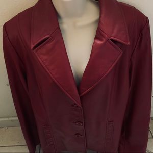 Sonoma life side style lambskin leather jacket. Large.